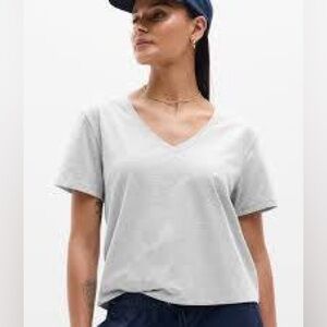 Athleta, Essential V-Neck T-shirt. Light Blue. Size L. Good condition!